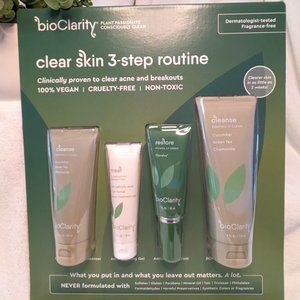 🌸 NWT bioClarity Clear Skin Routine for Acne Prone Skin (4 piece kit) NIB